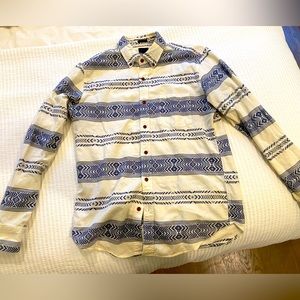 Jcrew mens Tribal print button-down shirt. Size medium